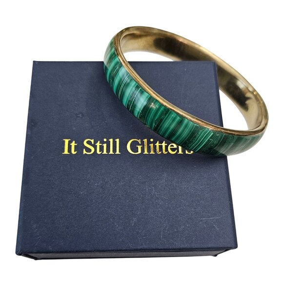 Vintage Malachite Bangle - Etsy Malachite Bangle J471